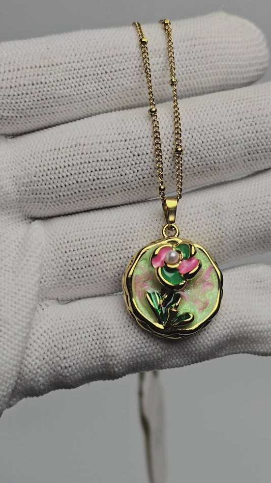 Aurelle Green Meadow Pendant